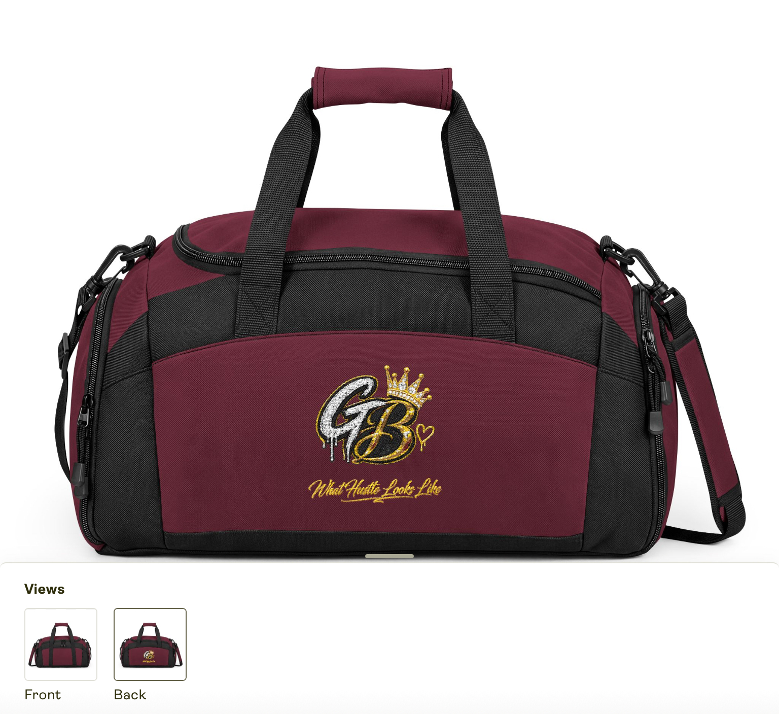 Maroon Gangster Bougie Gym Bag