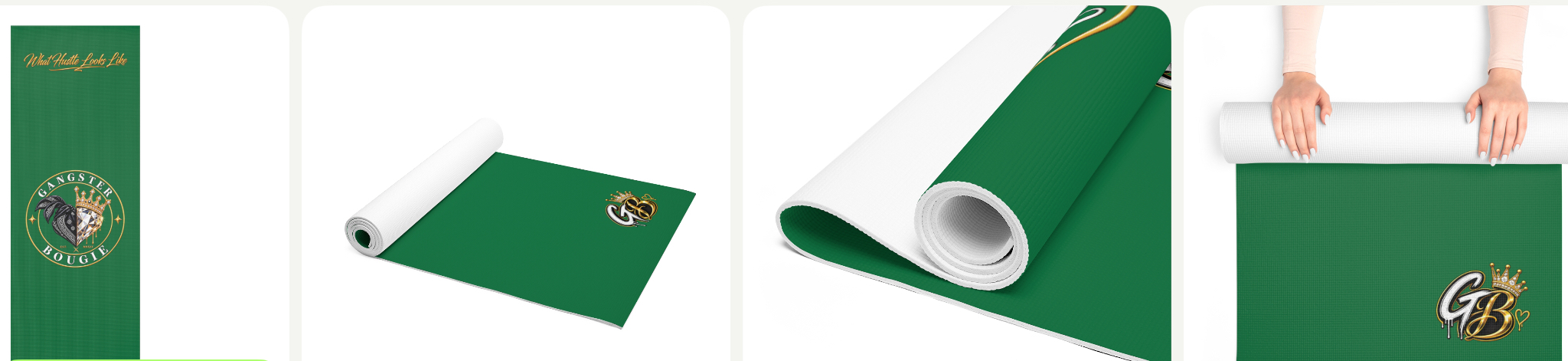 Dark Green Gangster Bougie Foam Yoga Mat