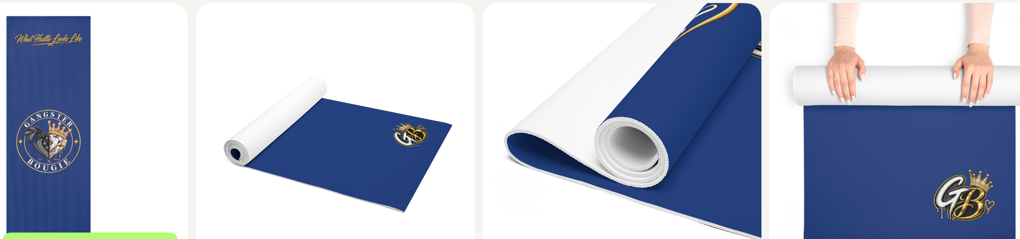 Dark Blue Gangster Bougie Foam Yoga Mat