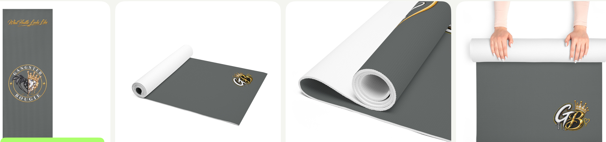 Dark Grey Gangster Bougie Foam Yoga Mat