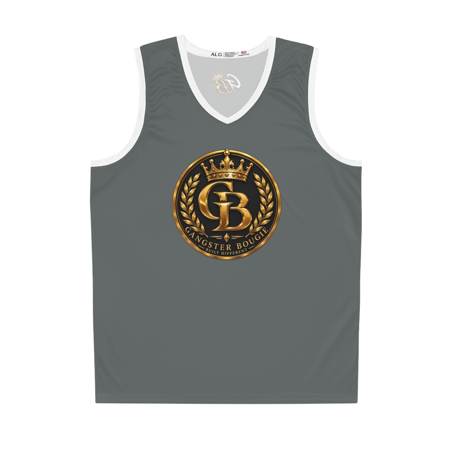 Dark Grey Gangster Bougie Men’s Basketball Jersey