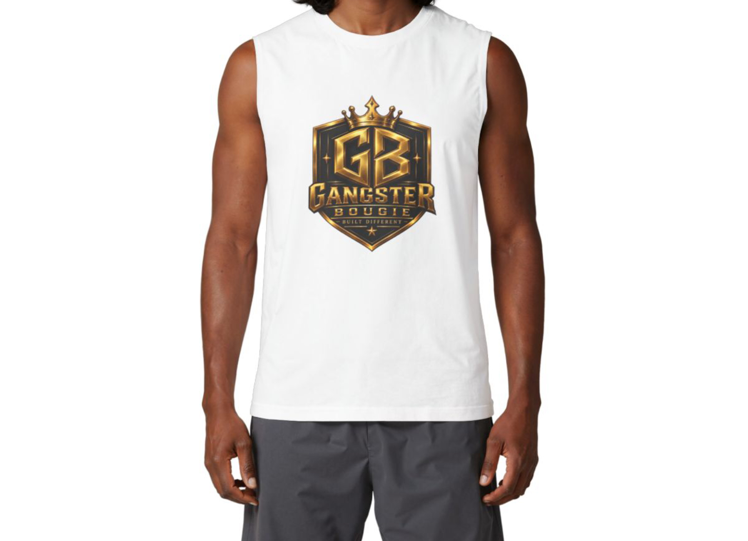 White Gangster Bougie Men’s Muscle Tank